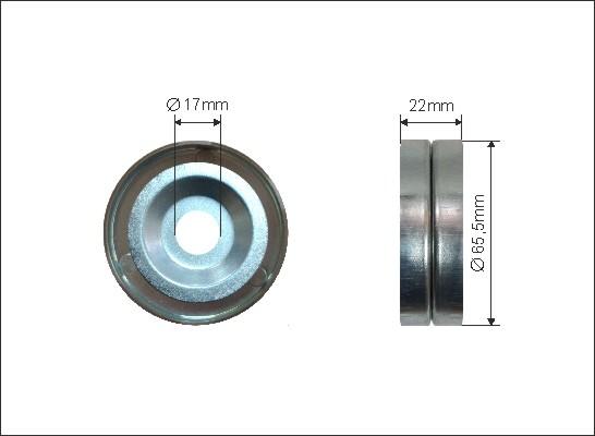 Caffaro 500024 - Deflection / Guide Pulley, v-ribbed belt parts5.com