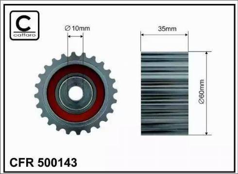 Caffaro 500143 - Obehová / vodiaca kladka ozubeného remeňa parts5.com