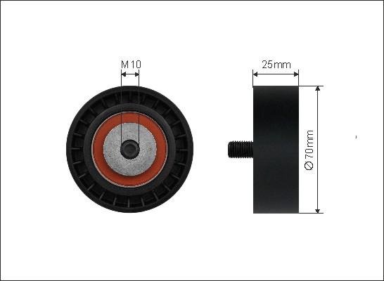 Caffaro 500109 - Rola ghidare / conducere, curea transmisie parts5.com