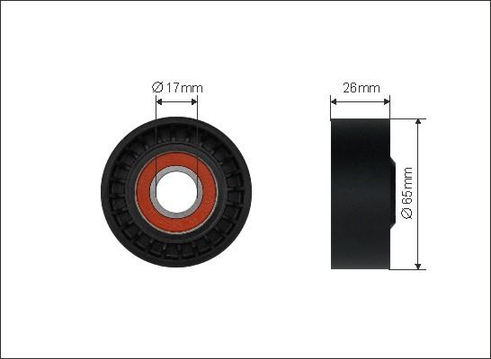 Caffaro 500184 - Паразитна / водеща ролка, пистов ремък parts5.com