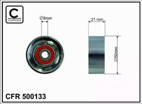 Caffaro 500133 - Rolka kierunkowa / prowadząca, pasek rozrządu parts5.com