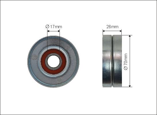 Caffaro 500125 - Rolka kierunkowa / prowadząca, pasek klinowy zębaty parts5.com