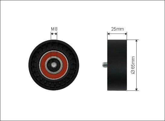 Caffaro 500398 - Skretni / vodeći valjak, klinasti rebrasti remen parts5.com