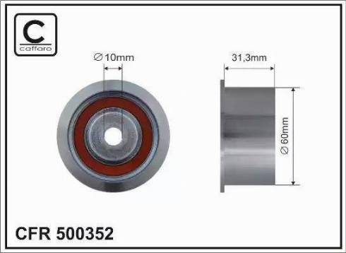 Caffaro 500352 - Τροχαλία παρέκκλισης, οδοντ. ιμάντας parts5.com