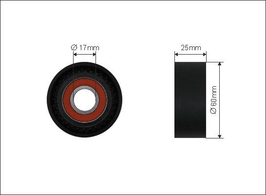 Caffaro 500534 - Τροχαλία παρέκκλισης, ιμάντας poly-V parts5.com