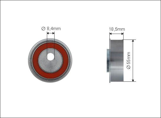 Caffaro 500306 - Saptırma / Kılavuz makarası, triger kayışı parts5.com