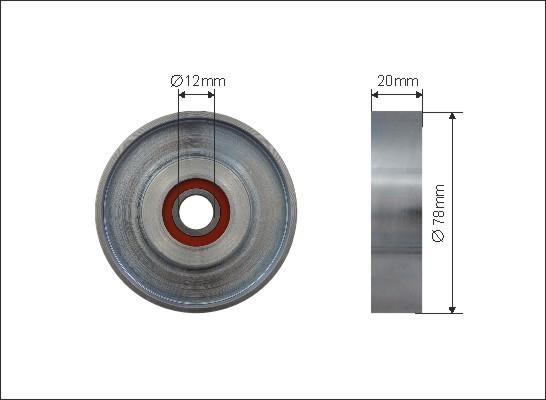 Caffaro 500313 - Preusmerjevalni valj / vodilni valj, rebrasti jermen parts5.com