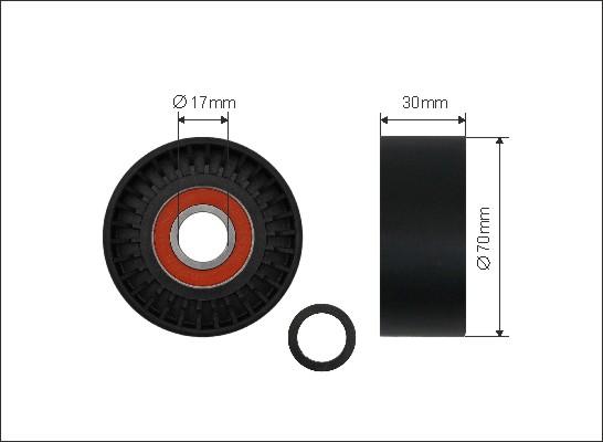 Caffaro 500381 - Rola ghidare / conducere, curea transmisie parts5.com