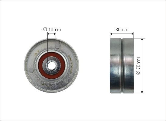 Caffaro 500325 - Szíjtárcsa / vezetőgörgő, hosszbordás szíj parts5.com