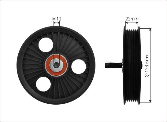 Caffaro 500245 - Ohjainrulla, moniurahihna parts5.com