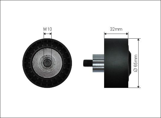 Caffaro 500248 - Паразитна / водеща ролка, пистов ремък parts5.com