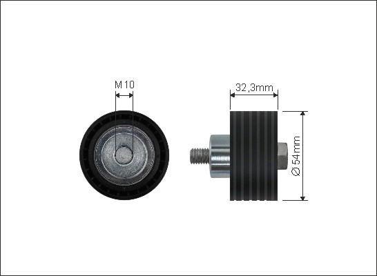 Caffaro 500218 - Szíjtárcsa / vezetőgörgő, fogasszíj parts5.com