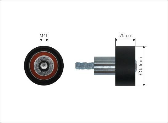 Caffaro 500280 - Паразитна / водеща ролка, зъбен ремък parts5.com