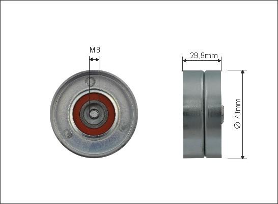 Caffaro 500228 - Polea inversión / guía, correa poli V parts5.com