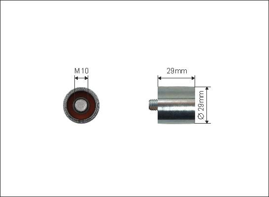 Caffaro 65-00 - Obehová / vodiaca kladka ozubeného remeňa parts5.com