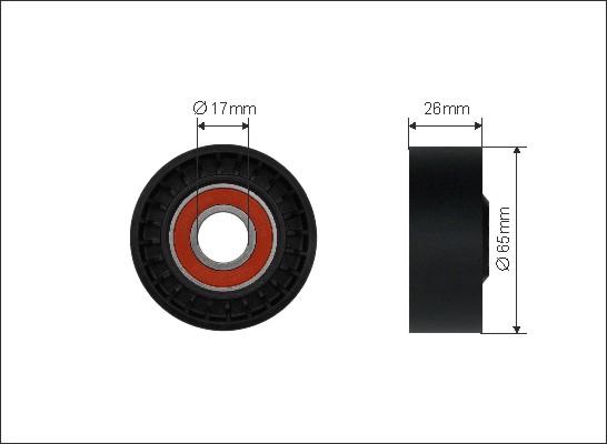 Caffaro 05-96 - Vratná / vodiaca kladka rebrovaného klinového remeňa parts5.com