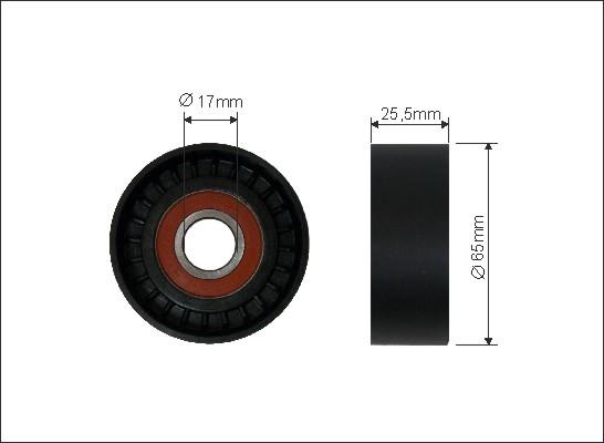 Caffaro 05-92 - Τροχαλία παρέκκλισης, ιμάντας poly-V parts5.com