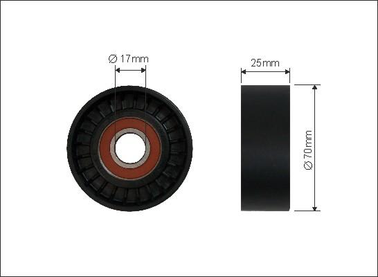 Caffaro 136-00 - Rolka kierunkowa / prowadząca, pasek klinowy zębaty parts5.com