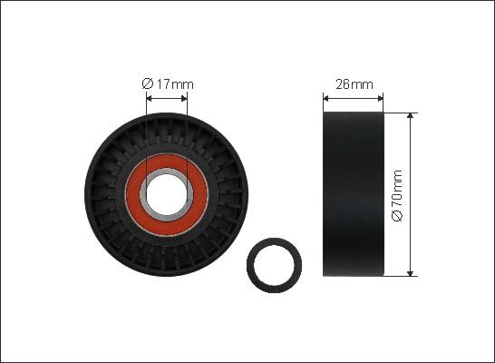 Caffaro 01-91 - Umlenk / Führungsrolle, Keilrippenriemen parts5.com