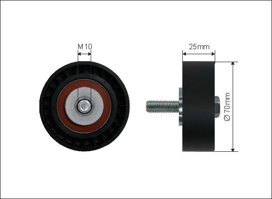 Caffaro 19-43 - Umlenk / Führungsrolle, Keilrippenriemen parts5.com