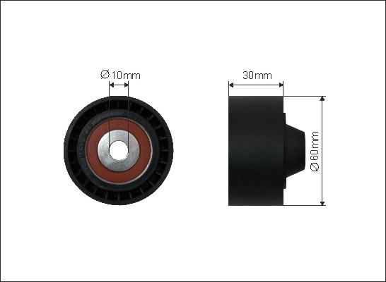 Caffaro 197-99 - Umlenk / Führungsrolle, Keilrippenriemen parts5.com