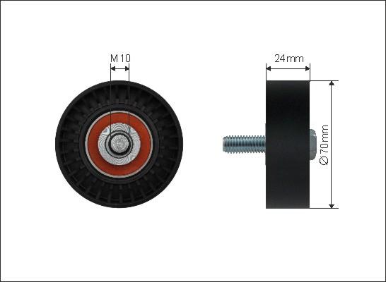 Caffaro 144-11 - Rola ghidare / conducere, curea transmisie parts5.com