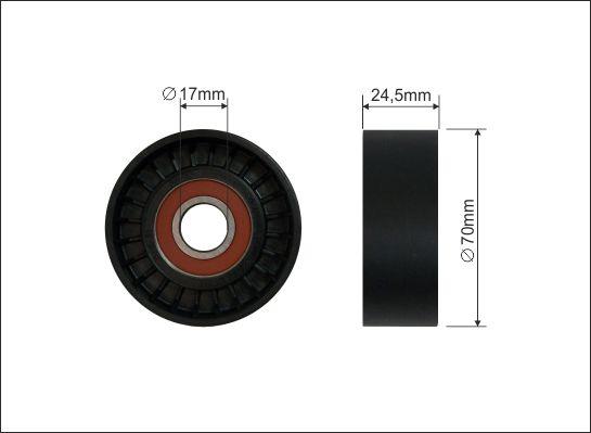 Caffaro 16-96 - Направляющий ролик, поликлиновый ремень parts5.com