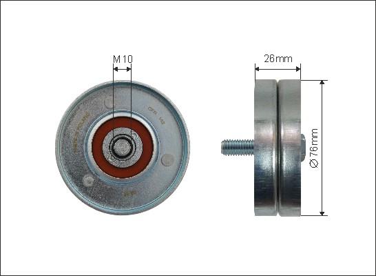 Caffaro 165-36 - Rola ghidare / conducere, curea transmisie parts5.com