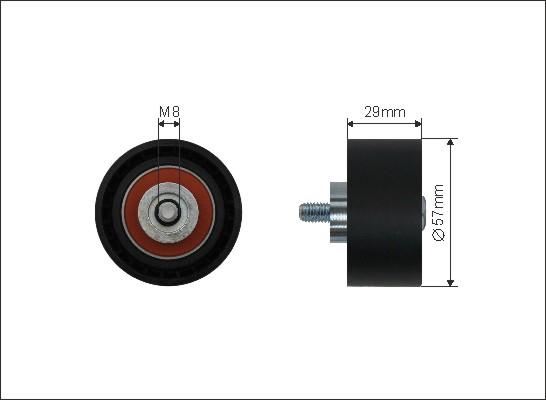 Caffaro 161-54 - Rola ghidare / conducere, curea distributie parts5.com