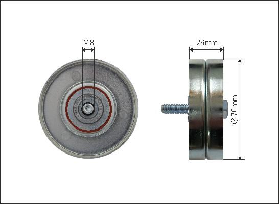 Caffaro 168-14 - Saptırma / Kılavuz makarası, Kanallı V-kayışı parts5.com