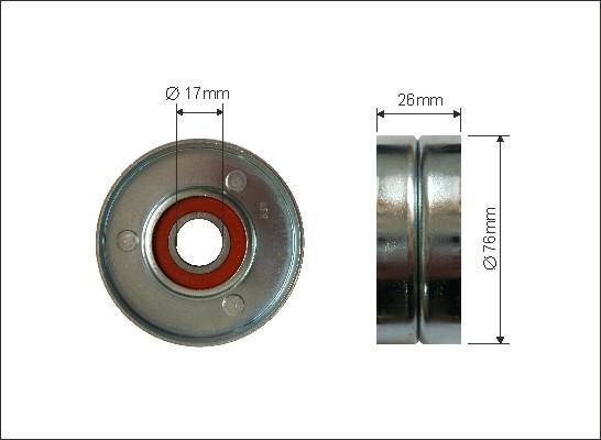 Caffaro 163-00 - Rola ghidare / conducere, curea transmisie parts5.com