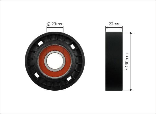 Caffaro 10-99 - Τροχαλία παρέκκλισης, ιμάντας poly-V parts5.com