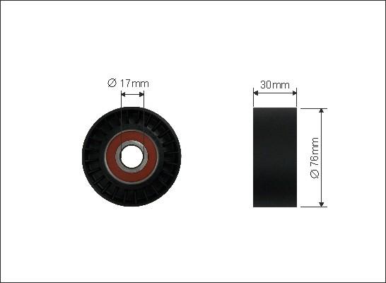 Caffaro 18-99 - Rola ghidare / conducere, curea transmisie parts5.com