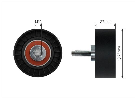 Caffaro 18-24 - Rola ghidare / conducere, curea distributie parts5.com