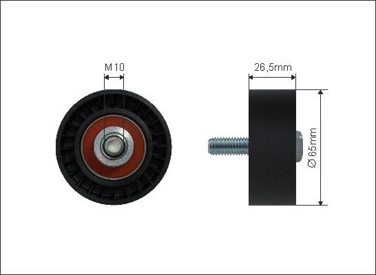 Caffaro 13-11 - Vratná / vodicí kladka, klínový žebrový řemen parts5.com