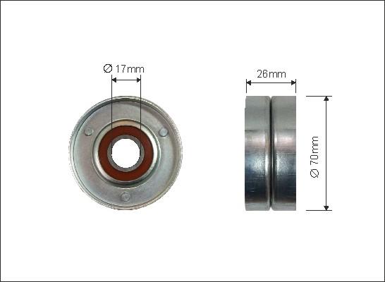 Caffaro 60-00 - Rola ghidare / conducere, curea transmisie parts5.com