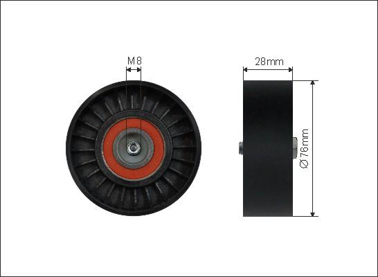 Caffaro 120-00 - Паразитна / водеща ролка, пистов ремък parts5.com