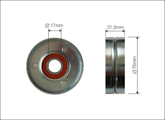 Caffaro 170-00 - Preusmerjevalni valj / vodilni valj, rebrasti jermen parts5.com