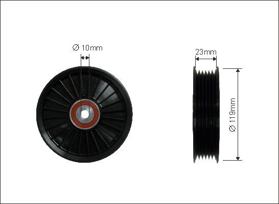 Caffaro 89-26 - Rola ghidare / conducere, curea transmisie parts5.com