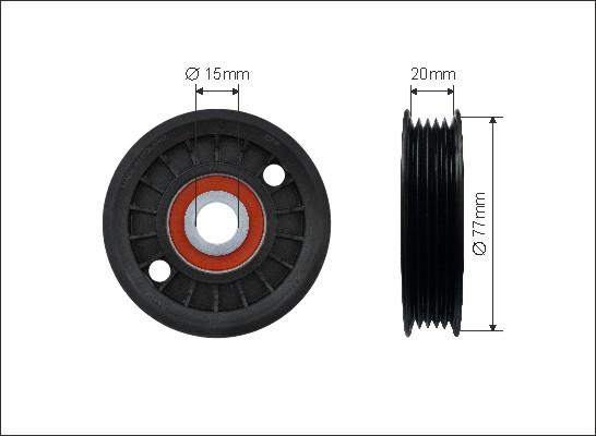 Caffaro 81-23 - Τροχαλία παρέκκλισης, ιμάντας poly-V parts5.com