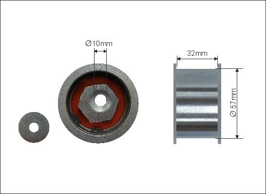 Caffaro 344-99 - Rola ghidare / conducere, curea distributie parts5.com