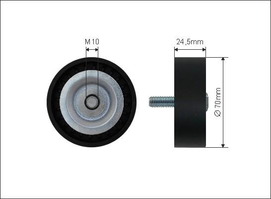 Caffaro 347-00 - Направляющий ролик, поликлиновый ремень parts5.com