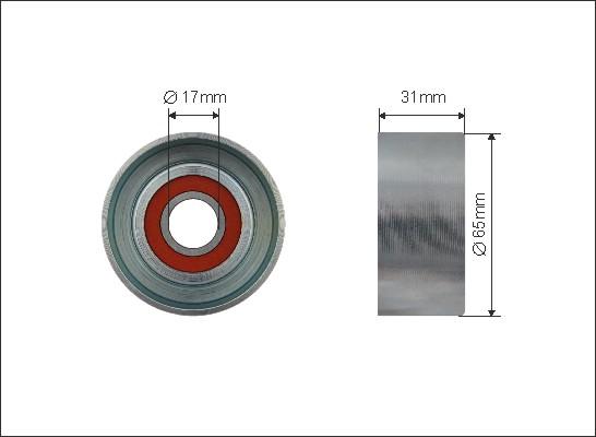 Caffaro 366-00 - Rola ghidare / conducere, curea transmisie parts5.com