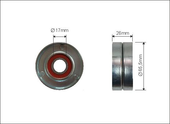 Caffaro 383-00 - Saptırma / Kılavuz makarası, Kanallı V-kayışı parts5.com