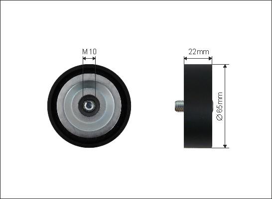 Caffaro 312-00 - Deflection / Guide Pulley, v-ribbed belt parts5.com