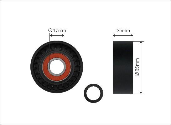 Caffaro 385-99 - Τροχαλία παρέκκλισης, ιμάντας poly-V parts5.com