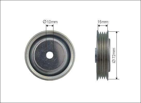 Caffaro 378-99 - Τροχαλία παρέκκλισης, ιμάντας poly-V parts5.com