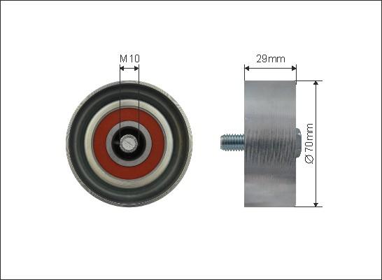 Caffaro 291-116 - Rola ghidare / conducere, curea transmisie parts5.com