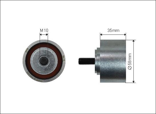 Caffaro 245-111 - Rola ghidare / conducere, curea distributie parts5.com