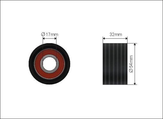 Caffaro 25-99 - Polea inversión / guía, correa distribución parts5.com